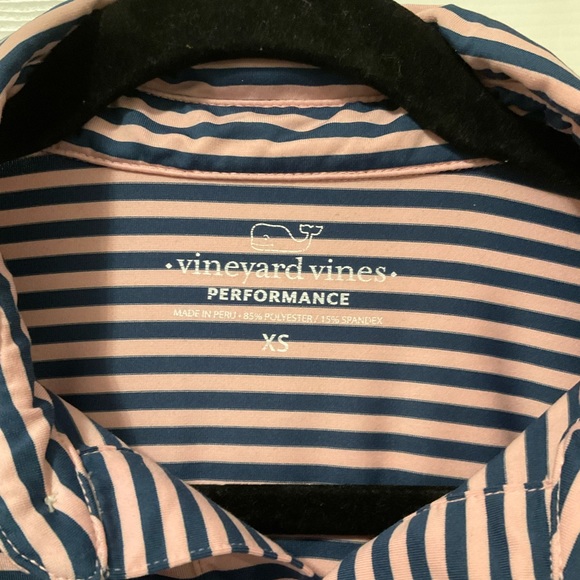 Vineyard Vines Short Sleeve Pink and Navy Blue Men Size XS - Picture 3 of 3